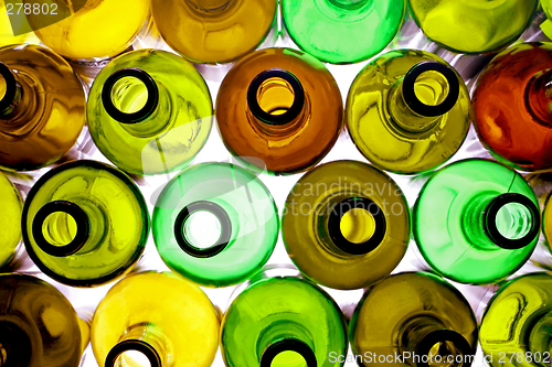 Image of backlited bottles