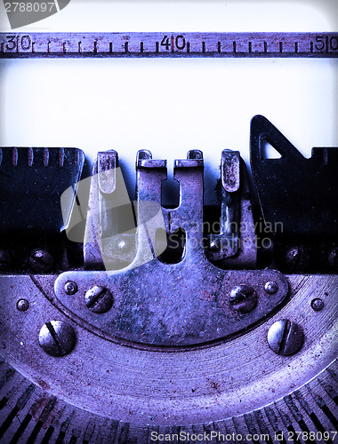 Image of Detail of an old typewriter