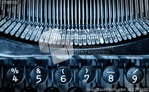 Image of Detail of an old typewriter