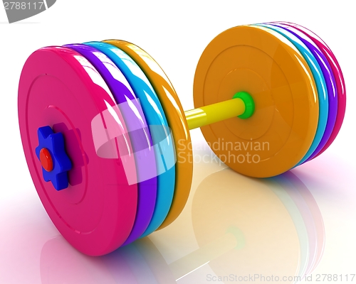 Image of Colorful dumbbell 