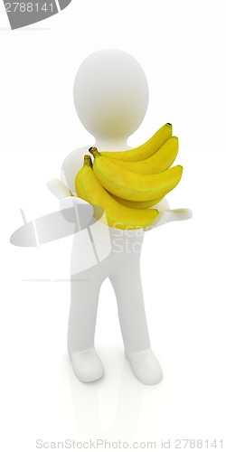 Image of 3d man with bananas