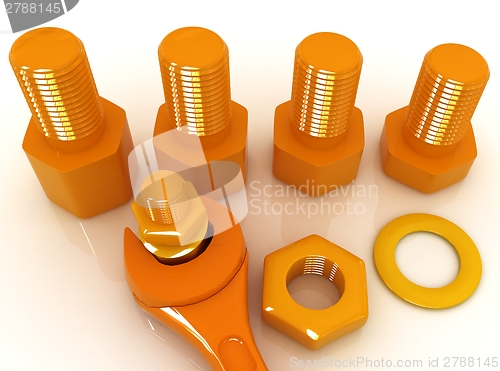 Image of Colorful wrench to tighten the screws