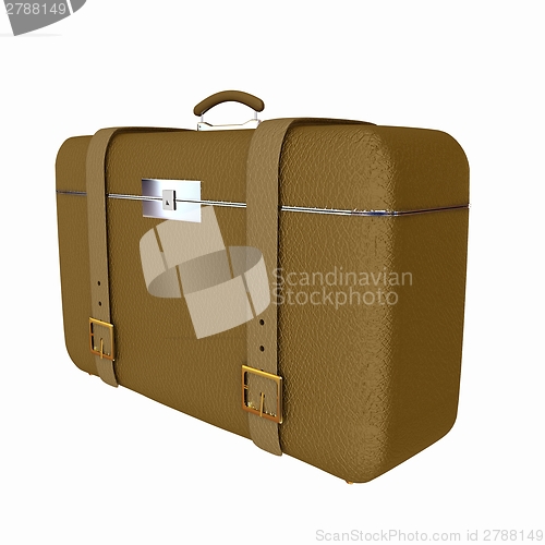 Image of Brown traveler's suitcase 