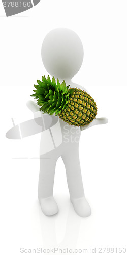 Image of 3d man with pineapple 