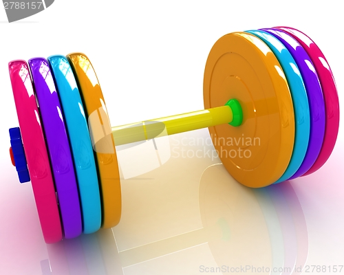 Image of Colorful dumbbell 