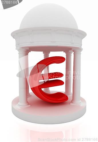 Image of Euro sign in rotunda 