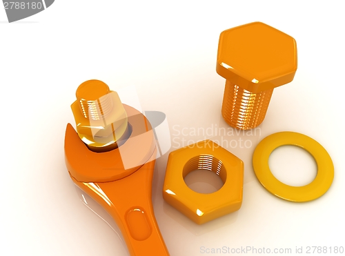 Image of Colorful wrench to tighten the screws