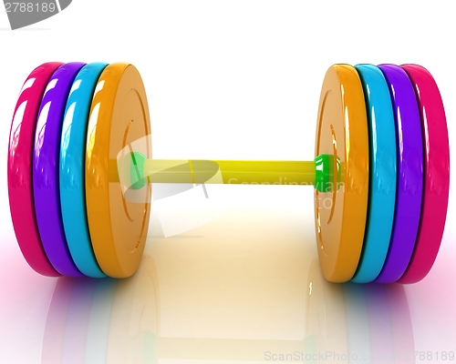 Image of Colorful dumbbell 