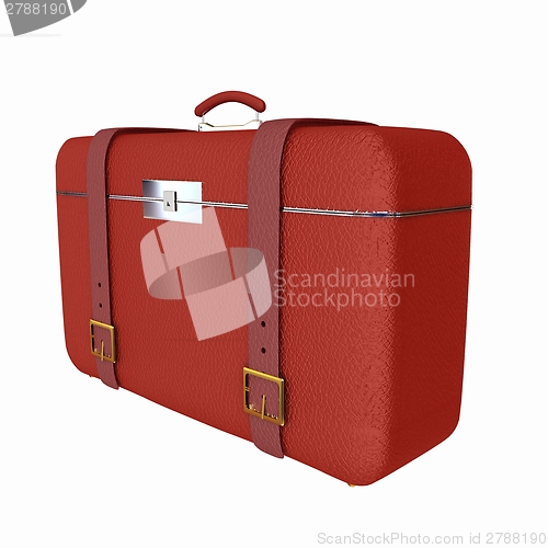 Image of Red traveler's suitcase 