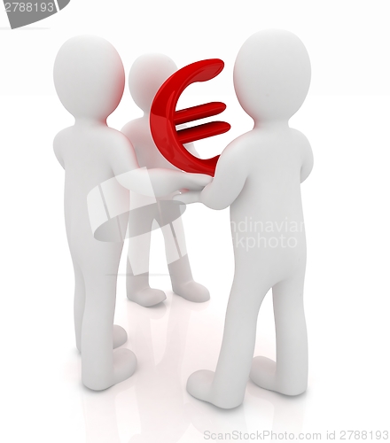 Image of 3D mans with Euro sign 