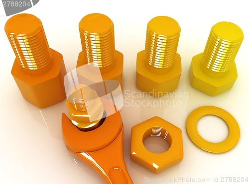 Image of Colorful wrench to tighten the screws