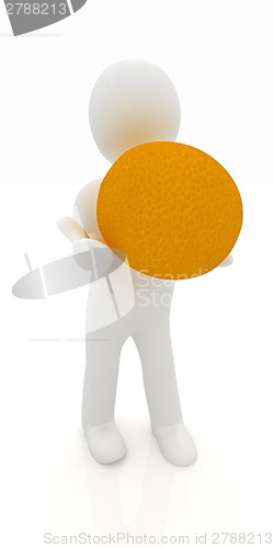 Image of 3d man with orange
