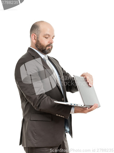 Image of business man notebook