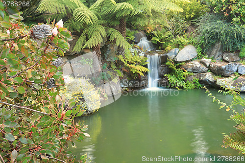 Image of Tranquil waterfall in lush environment Mt Tomah Australia