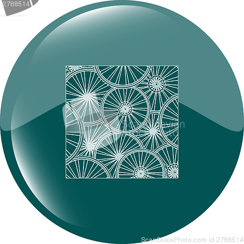 Image of icon web set with bike (bicycle) wheels