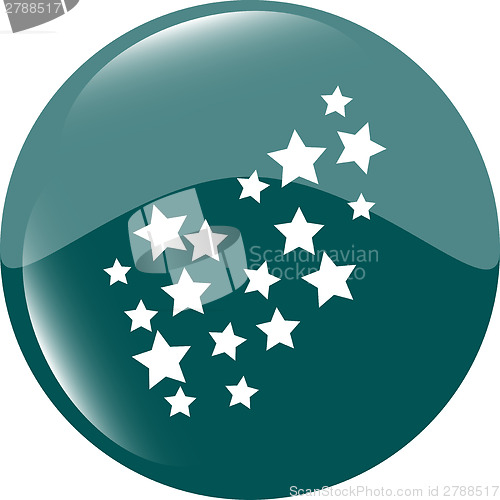 Image of stars set on web button (icon) isolated on white