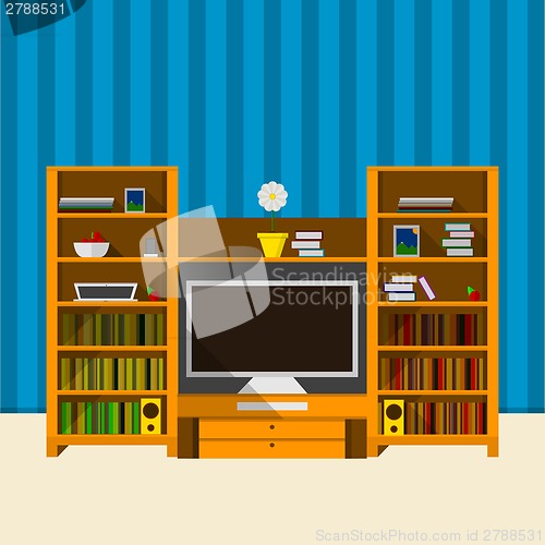 Image of Illustration of TV room
