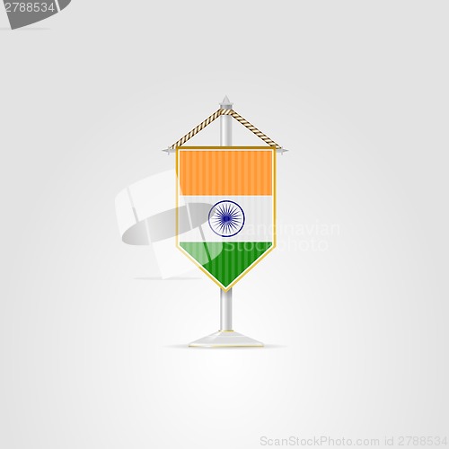 Image of Illustration of national symbols of South Asia countries. India.
