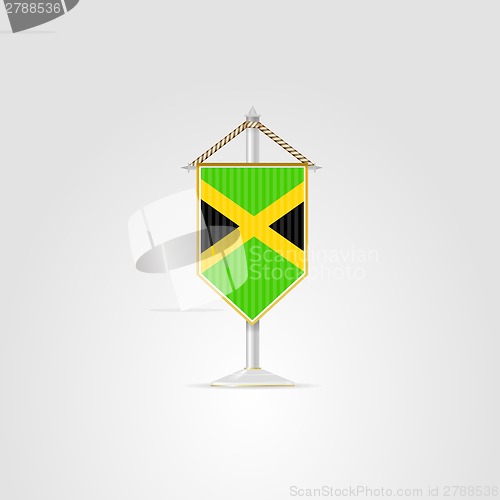 Image of Illustration of national symbols of Caribbean countries. Jamaica.