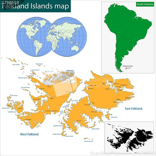 Image of Falkland Islands map