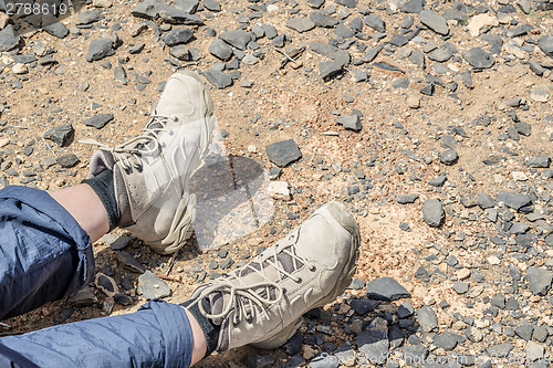 Image of Tramping boots on Jebel Shams