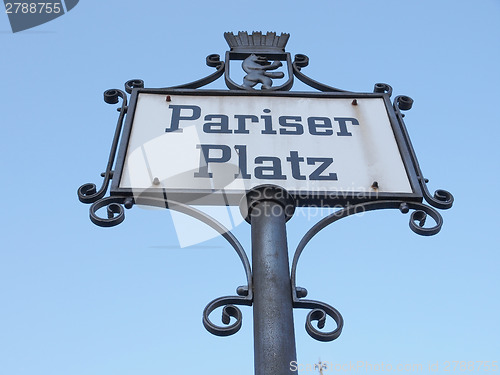 Image of Pariser Platz sign