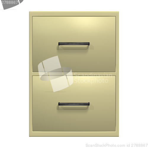 Image of Filing Cabinet on White