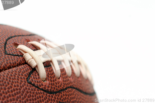 Image of american football macro over white