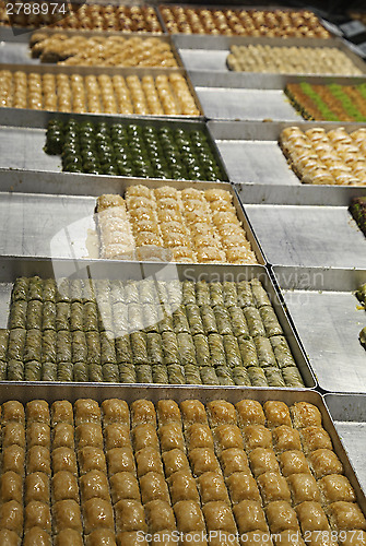 Image of Turkish baklava in a shop
