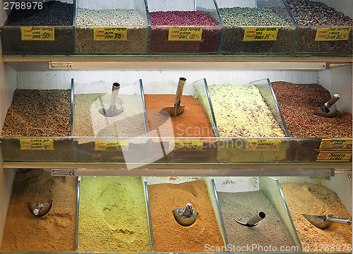 Image of Spices on a turkish bazaar