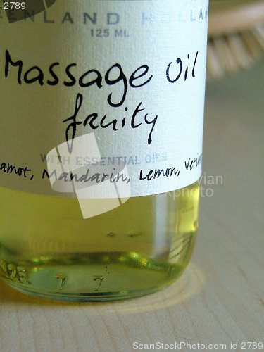 Image of massage oil bottle