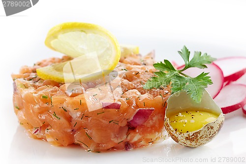 Image of fresh salmon tartare