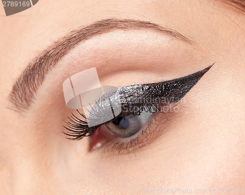 Image of eyes make-up, eyeliner