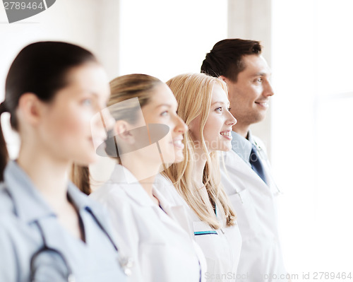 Image of young team or group of doctors