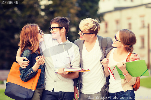 Image of group of students or teenagers hanging out