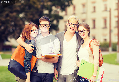 Image of group of students or teenagers hanging out