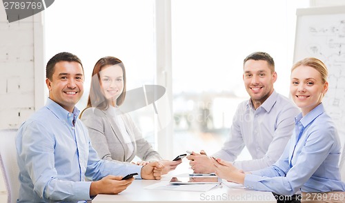 Image of business team having meeting in office