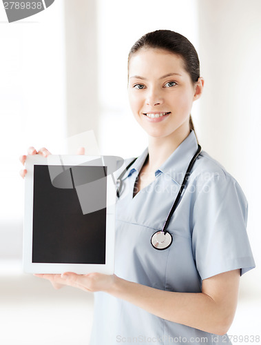 Image of female doctor with tablet pc