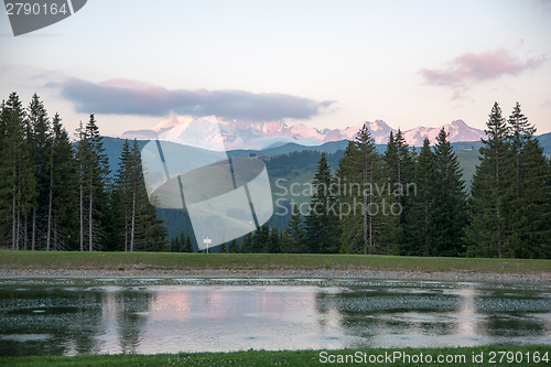 Image of Evening in Alps mountains