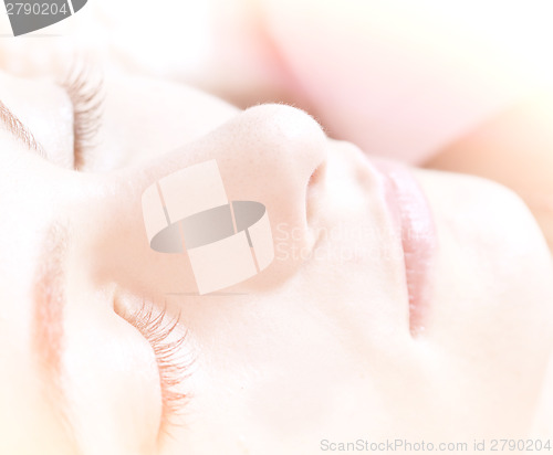 Image of Beautiful young woman sleeping.