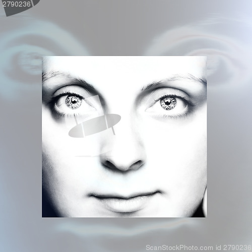 Image of Close-up of a beautiful girl's face