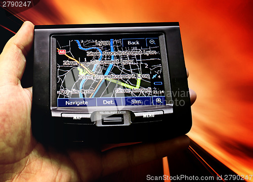 Image of gps in a man hand