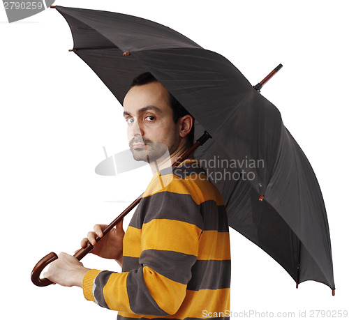 Image of Man with umbrella