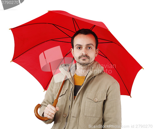 Image of Man with umbrella