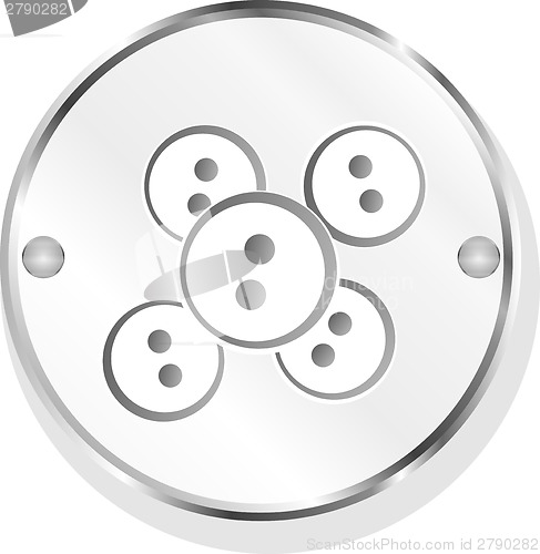 Image of abstract icon on glossy web button