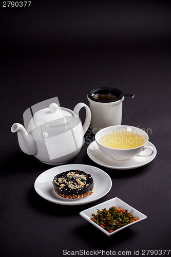 Image of Cake and tea