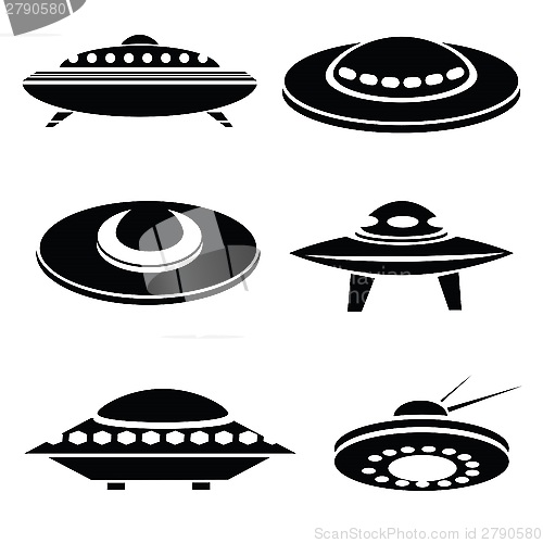 Image of silhouettes of spaceships