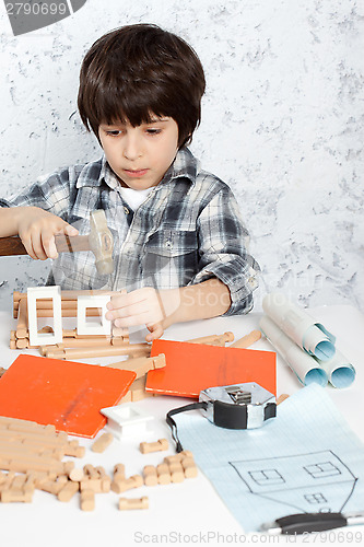 Image of boy builder