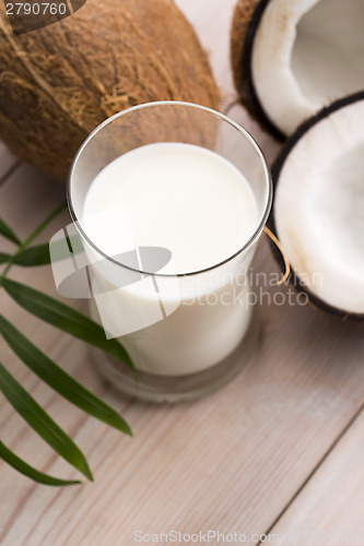 Image of coconut fruit with coco milk