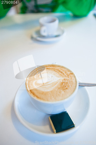 Image of Latte with coffee art